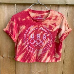 USA Olympic cropped tee